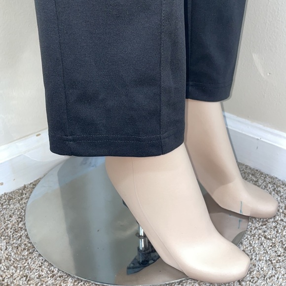 Black High Waist Tummy Control Pull On Work Pant - Picture 6 of 14